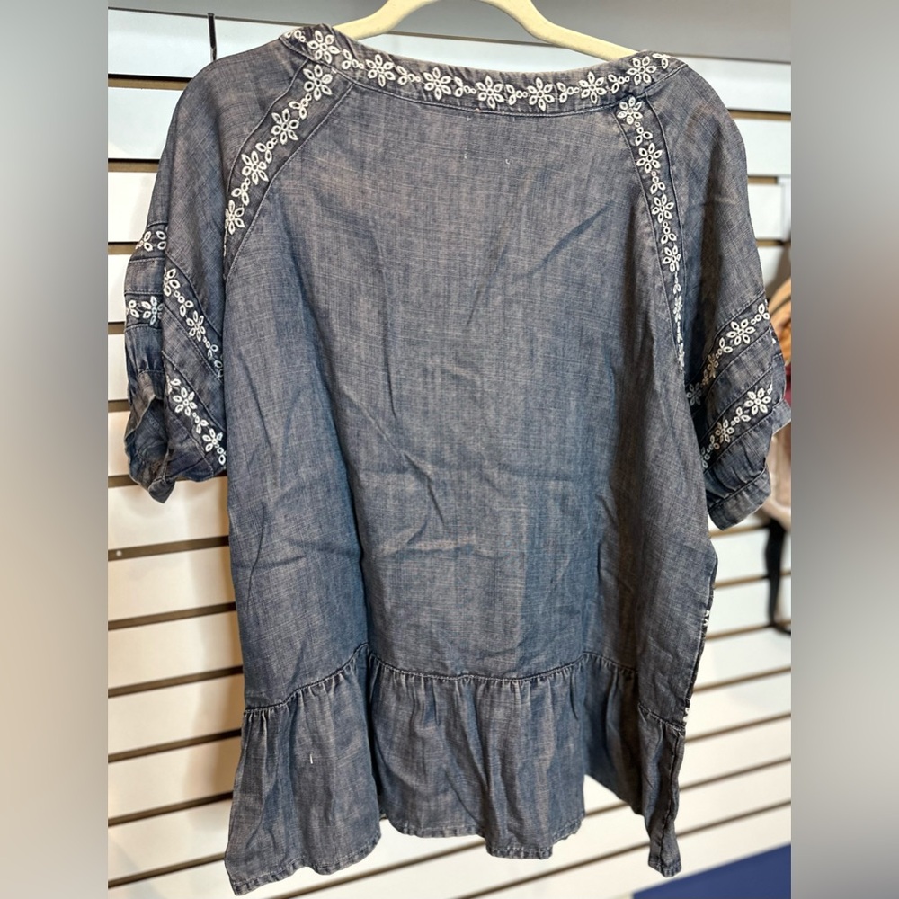 Jaded Gypsy Patchwork Skies Embroidered Top - Picture 2 of 6